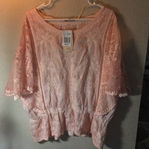 Democracy Bohemian Lace Top. New with tags